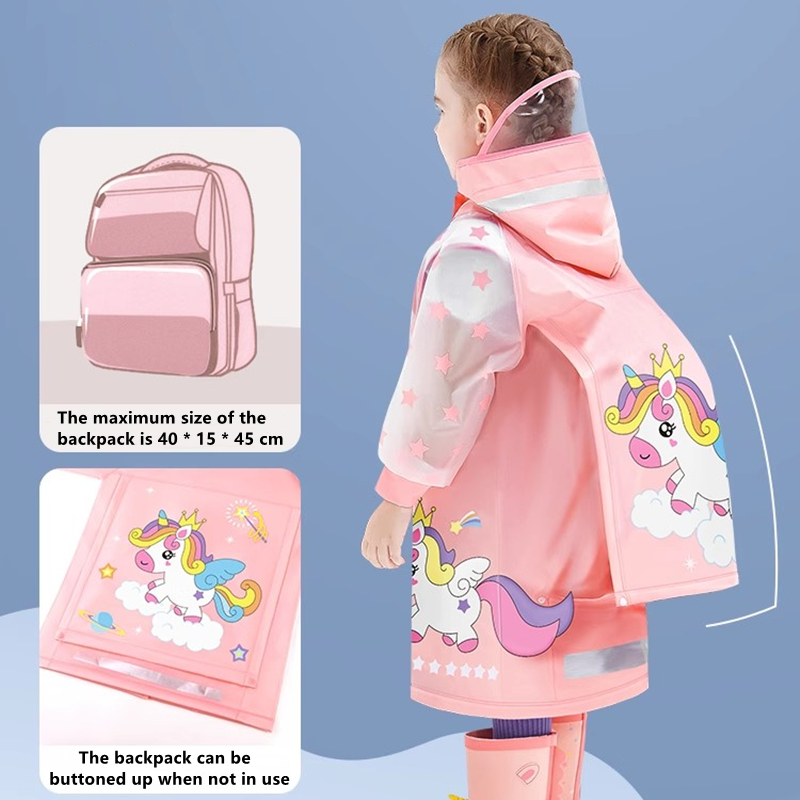 Camping Rain Poncho - Kids Raincoat Waterproof Rain Poncho Cartoon