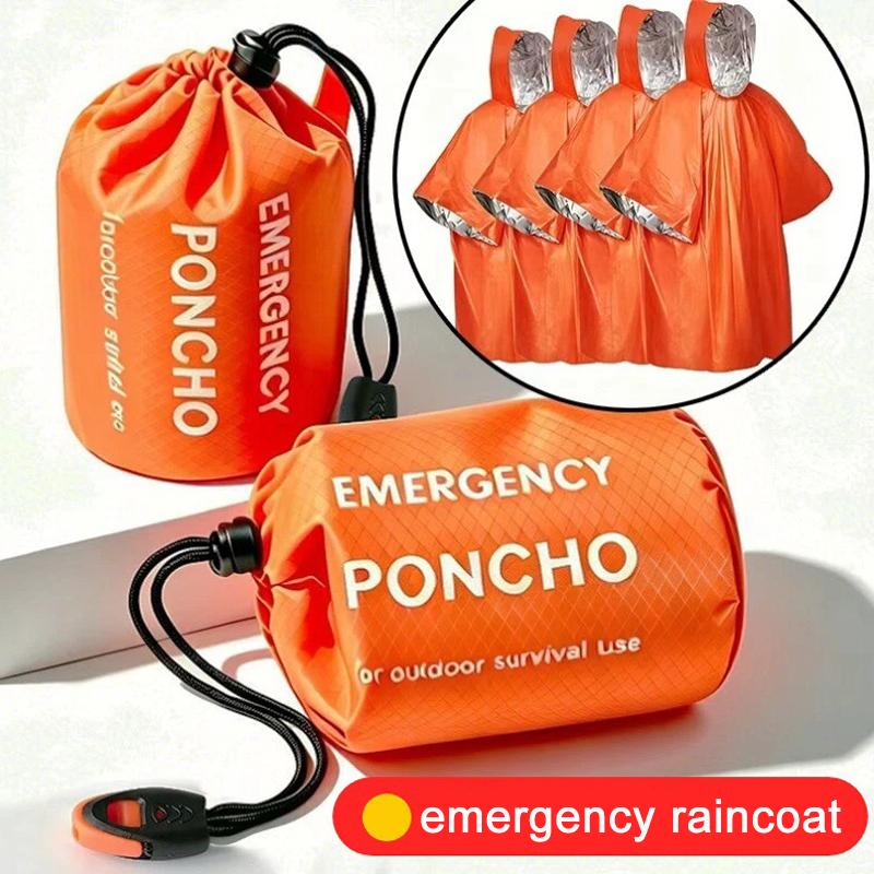Portable Emergency Rain Poncho - Camping Rain Poncho 评论和价格