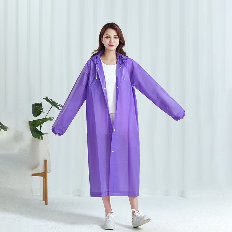 1pc Hooded Rain Coat Women Men - Camping Rain Poncho 评论和价格