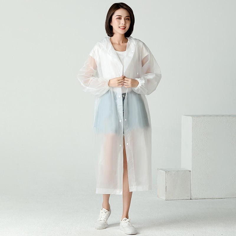 1pc Hooded Rain Coat Women Men - Camping Rain Poncho 评论和价格
