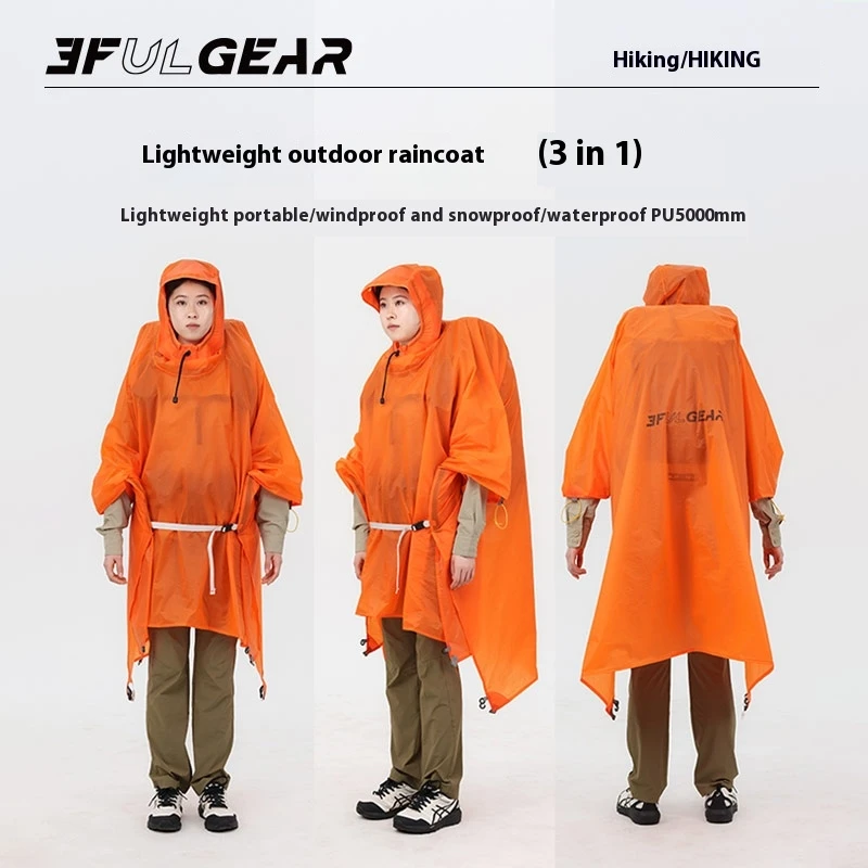 3F UL GEAR Ultralight Hiking R - Camping Rain Poncho 评论和价格