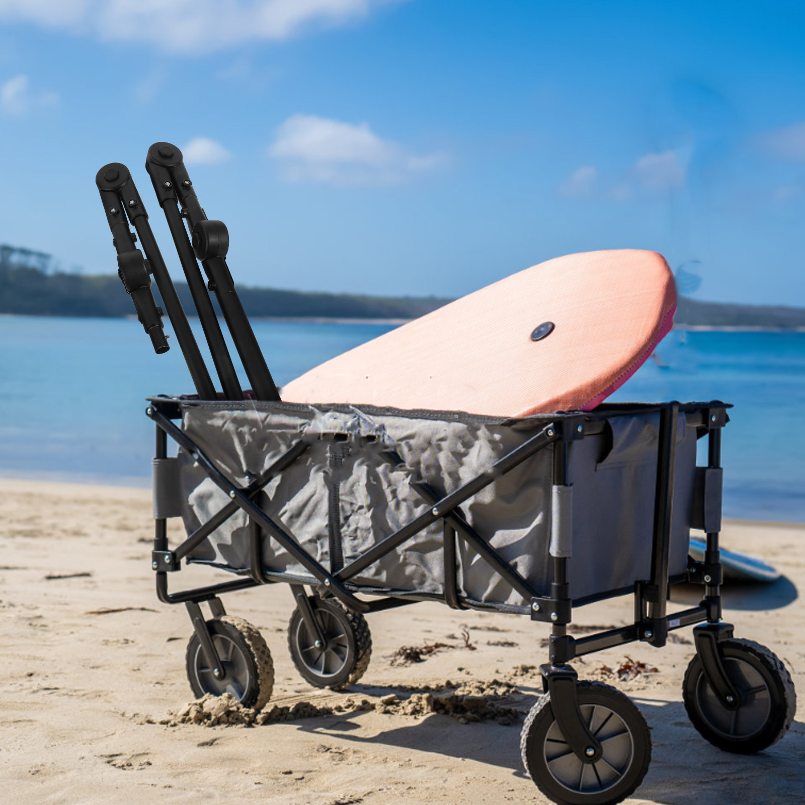 Folding Wagon Push Handle Dura - Outdoor Camping Trolley 评论和价格