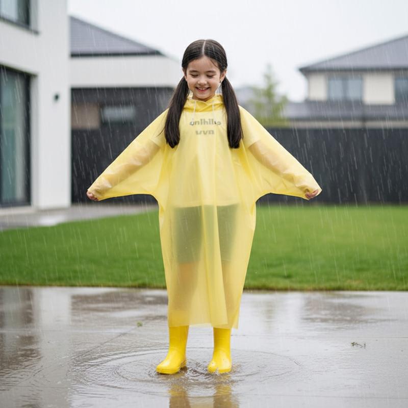 Disposable Raincoat for Kids E - Camping Rain Poncho 评论和价格