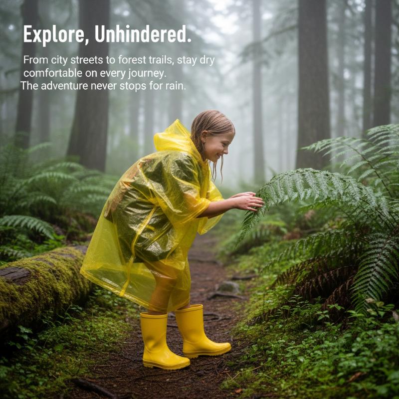Disposable Raincoat for Kids E - Camping Rain Poncho 评论和价格
