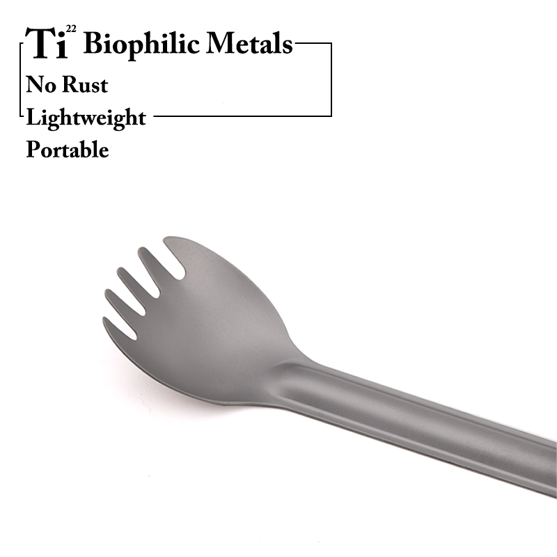 TiTo Titanium Spork Spoon Long - Outdoor Camping Dining Set 评论和价格
