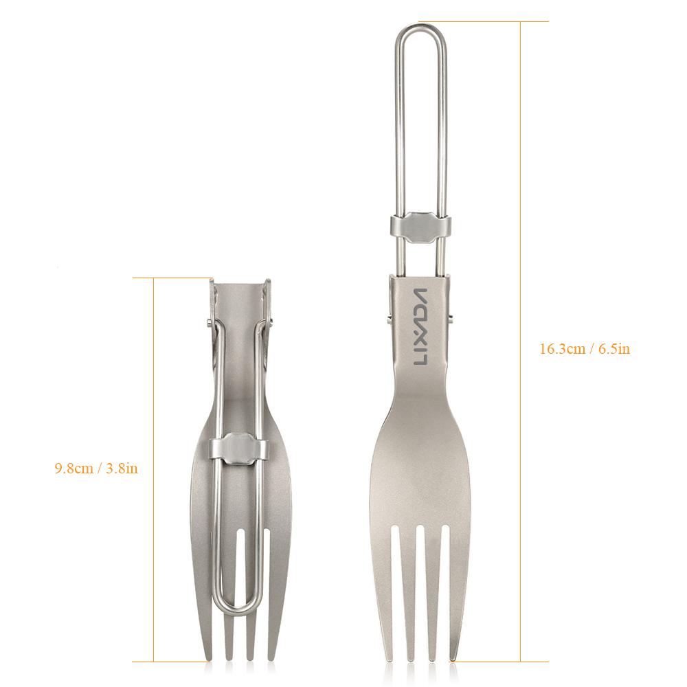 Lixada Titanium Folding Fork U - Outdoor Camping Dining Set 评论和价格