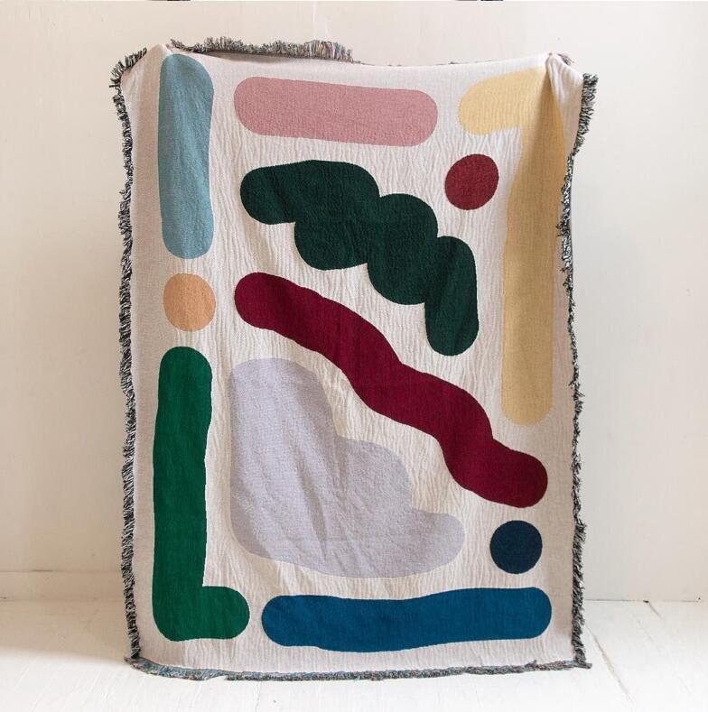 Colored Lines Cotton Travel Ca - Outdoor Camping Rugs 评论和价格