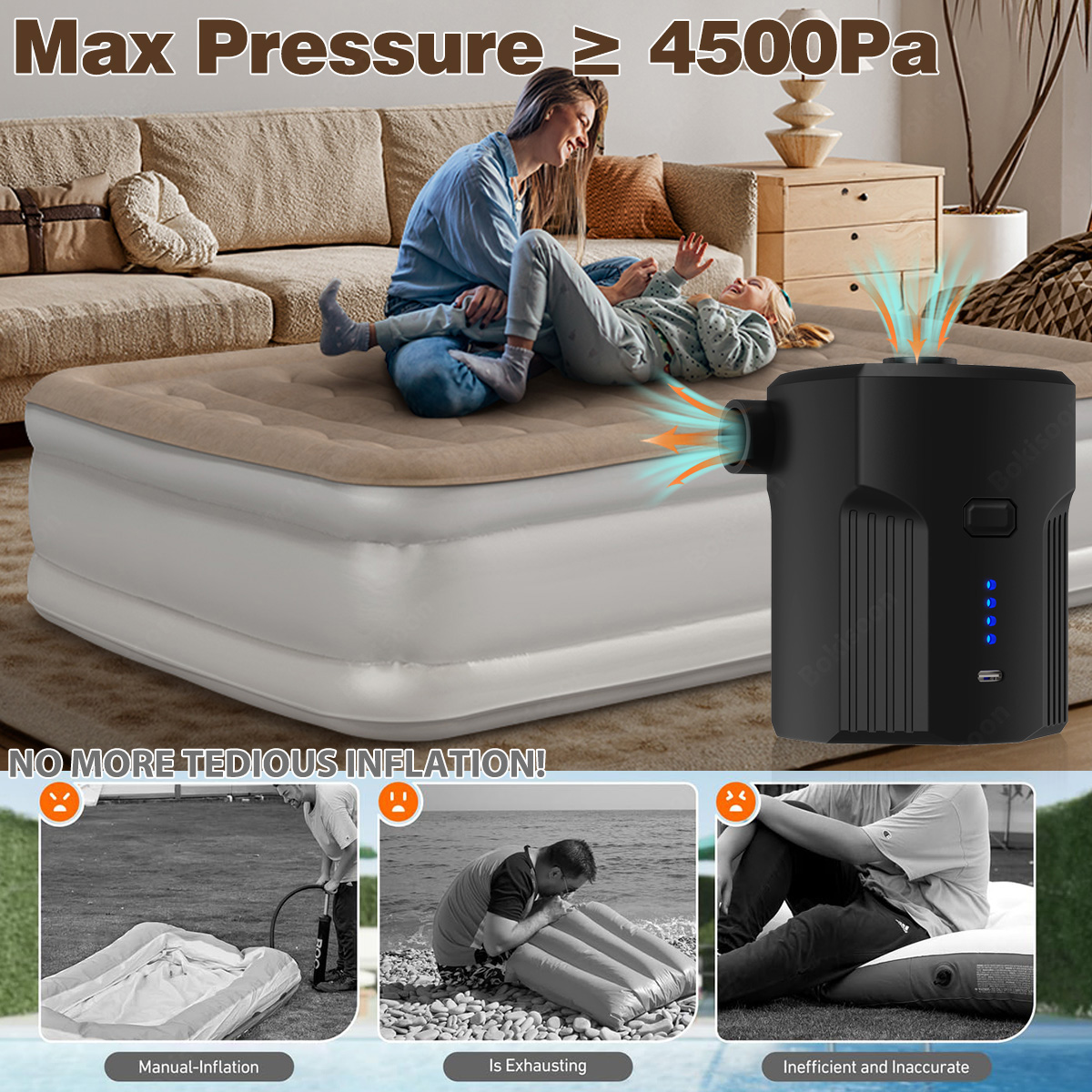 Portable Electric Air Pump for - Bed Outdoor Camping 评论和价格