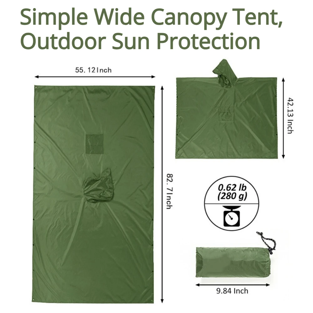 2026 For Camping Hiking 3-in-1 - Camping Rain Poncho 评论和价格