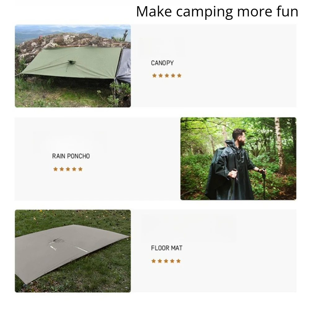 2026 For Camping Hiking 3-in-1 - Camping Rain Poncho 评论和价格