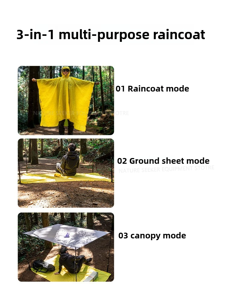15D/210T Raincoat Waterproof R - Camping Rain Poncho 评论和价格